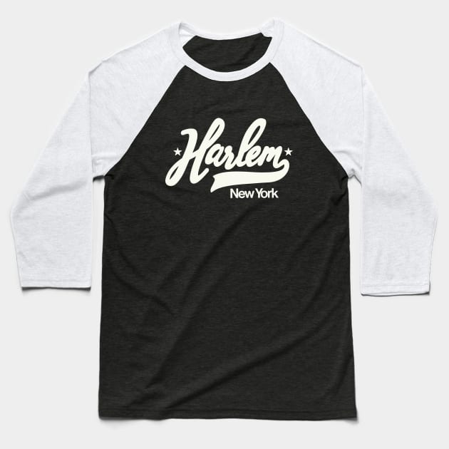 Vintage Harlem New York - Retro Harlem Logo - Harlem Shirt Baseball T-Shirt by Boogosh